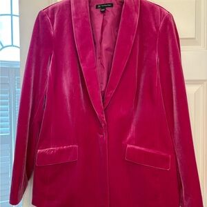 INC International Concepts Fuchsia Velvet Blazer